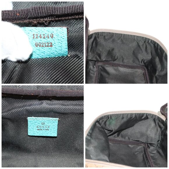 GUCCI GG Canvas Vanity Pouch Beige 124540 Auth BA8615V - Picture 15 of 16